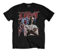 DMX T Shirt Bootleg Rouge Logo Nouveau Officiel Homme Noir