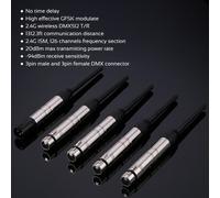 DMX512 2.4G ISM Wireless 5PCS Transmitter Receiver Kit for Party DJ Show Club Disco KTV Stage Light