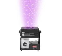 DMX512 Machine à bulles LED avec télécommande | Moteur de 90 W, plus de 3000 bulles/minute, hauteur de pulvérisation de 11 m, réservoir de 1,5 l, LED RGBW