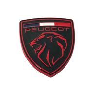 DMYQJY Auto Emblème pour Peugeot Partner 2019-2023, Emblème de Capot Avant de Coffre Arrière Latéral Badge Emblème Badge 3D Logo Autocollant en Métal de Voiture Accessoires,Black-5