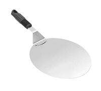 DMZK 10 Pouce Pelle à Pizza Ronde en Inox Avec Manche Anti-Chaude, Idéal Pour Les Gâteaux, Pizzas, Tartes