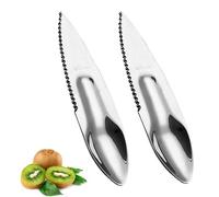 DMZK 2pcs Cuillères à Kiwi en Acier Inoxydable, Gadget Éplucheur de Fruits pour Ustensile de Cuisine
