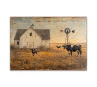 DMZPKZB Décoration murale sur le thème de la nature Paysage de ferme Décoration Murale Tableau,Tableau Deco Home,Tableau Deco Murale salon-60x80cm Sans cadre