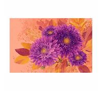 DMZPKZB Impression sur Toile Chrysanthème pourpre d’automne Peinture Home Déco Moderne Chambre Salle de yoga Cadeau de fête des mères(Multicolore)-50x70cm Sans cadre