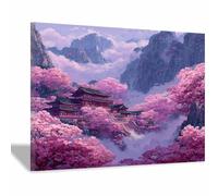 DMZPKZB Impressions sur toile chaîne de montagnes Jinyun Convient pour les salons, les peintures sur toile, les peintures décoratives, les décorations pour la maison,(Couleur or)-60x90cm