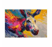 DMZPKZB Peinture murale abstraite Animaux images murales sur toile modernes,pour salon,chambre,salle à manger,bureau,bar,cuisine,décoration de(Multicolore176)-60x90cm Sans cadre