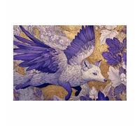 DMZPKZB tableau d'œuvres d'art animales Le Renard volant art mural populaire, pour la décoration murale du salon, de la chambre à coucher, Bureau et cuisine(Blanc127)-60x90cm Sans cadre