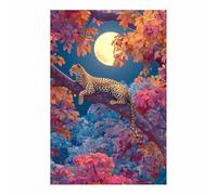 DMZPKZB tableau d'œuvres d'art animales panthère art mural populaire, pour la décoration murale du salon, de la chambre à coucher, Bureau et cuisine(jaune47)-60x90cm Sans cadre