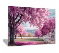 DMZPKZB Toile murale paysage Rapides de la rivière Yosemite décoration murale, œuvre d'art imprimée moderne,de pièce pour bureau, chambre, salle de bain, couloir, salon(Multicolore)-50x70cm Encadrée