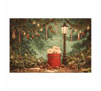 DMZPKZB Œuvres d'art de Noël Lumières de Noël Images de Noël, art moderne, salon,bureau,chambre,bureau, décoration d'hôtel, impressions sur toile(multicolore74)-70x100cm Sans cadre