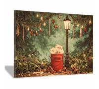 DMZPKZB Œuvres d'art de Noël Lumières de Noël Images de Noël, art moderne, salon,bureau,chambre,bureau, décoration d'hôtel, impressions sur toile(multicolore74)-60x90cm Encadrée