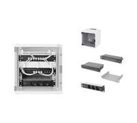 DN-10-SET-1 - Armoire - 254 mm, 312 x 100 mm (lxp) - avec barre d'alimentation, commutateur réseau, panneau de brassage - montable sur mur - CA 250 V