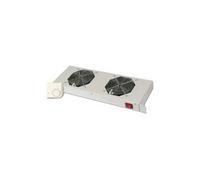 DIGITUS Unité de ventilation pour rack 19" (1U) VarioFLEX 2 ventilateurs Thermostat Noir (RAL 9005)