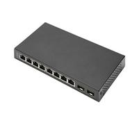 DIGITUS Commutateur réseau - 10 ports - Gigabit Ethernet - non administré - 8x ports RJ45 - 2x liaisons SFP - 10/100/1000 Mbit/s - MDI/MDI-X automatique - noir