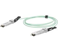 DIGITUS QSFP28 Câble AOC - 4 canaux matrice VCSEL 850nm - full duplex - 100 Gbps - 10m - sans plomb - SFF-8431 SFP+ - SFF-8432 SFP+ - fibre optique - turquoise