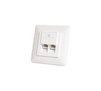 DN-9001-N - Prise - montable sur mur - CAT 5e - STP - RJ-45 X 2 - RAL 9010