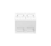 DN-93802-7-SH - Plaque - blanc signal, RAL 9003 - 2 ports