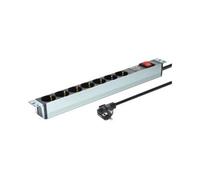 DN-95407 - Coupe-circuit (rack-montable) - CA 250 V - entrée : alimentation - connecteurs de sortie : 7 - 1U - 19" - 2 m cordon - gris