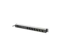 Digitus Bloc multiprise DN-95412, 7 prises, 16 A/4000 W, protection surtensions, noir