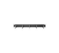DN-97667 - Panneau de gestion de câbles avec anneaux - montable sur rack - noir de jais, RAL 9005 - 1U - 19"