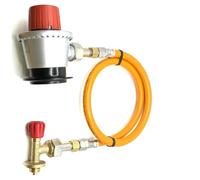 DN Autogas Parts 901 904 907 Ensemble d'adaptateurs de recharge de cylindre - Tuyau GPL haute pression de 80 cm, connecteur Jumbo à clipser au propane de 35 mm, raccord de valve de cylindre, pression