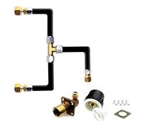 DN Autogas Parts Point de remplissage à baïonnette GPL avec deux adaptateurs pivotants pour bouteille de gaz Gas It Gaslow, tuyau et boîtier blanc 5 mètres