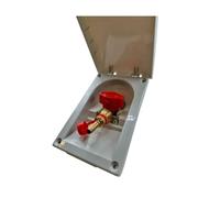 DN Autogas Parts Prise de gaz extérieure LPG blanc RAL 9010 - Raccord rapide pour caravane, camping-car, barbecue