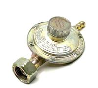 DN Autogas Parts Régulateur de pression de gaz butane réglable de 20 à 60 mbar avec vanne de débit excédentaire, entrée gauche de 21,8 mm et connecteur de sortie barbelé de 8 mm