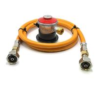DN Autogas Parts Tuyau de gaz GPL haute pression de 80 cm avec adaptateur de cylindre de propane Jumbo à clipser de 35 mm - Raccord gauche de 21,8 mm, pression non réduite de 4 kg/h