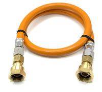 DN Autogas Parts Tuyau de gaz haute pression Pigtail - 150 cm de large x 20 cm de large x 20 cm de large - Connecteurs pivotants - Tuyau GPG orange pour caravanes, camping-cars et cloisons