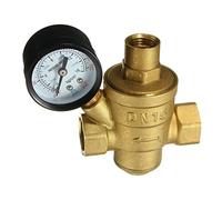 DN15 1/2" Pression de l'eau en laiton réduisant les soupapes maintien des décharge réglables du régulateur avec compteur jauge,Contrôleur efficace