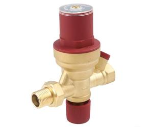 DN15 1/2" Réducteur Réglable Cuivre Régulateur Automatique de Pression d'eau avec Filtre Intégré et Clapet Anti-retour pour Systèmes de Chauffage