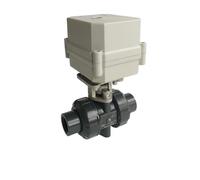 DN15 2 Way UPVC True Union Motorized Ball Valve BSP/NPT thread DC12V 10Nm Electric Ball Valve On/Off 15 Sec Metal Gears(Glue End(20MM),DC24V_CR303)