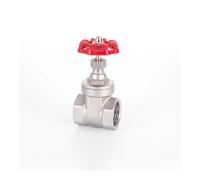 DN15-50 1/2" 3/4" 1" 1-1/4" 1-1/2" 2" BSPT Female Gate Valve 304 Stainless Steel Water Gas Oil Home Garden(2") Plumbing Fittings