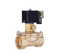 DN15-50 Electric Solenoid Valve Brass With Manual Emergency Switch AC220V DC24V For Water Oil Air + Energy Saving Solenoid Valve(DN40_DC24V_ORDINARY TYPE)