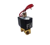 DN15 DN20 DN25 DN08 Électrovanne électrique en laiton pour eau, huile et air normalement fermé IP65 12 V, 24 V, 220 V G1/4 3/8 1/2 3/4 1,5 cm (DN25, G_220V_Corps en cuivre)