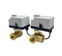 DN15 DN20 DN25 DN50 Vanne à bille motorisée en laiton 220 V 12 V 24 V 3 fils 2 commandes avec interrupteur manuel (DN50, 220 VAC_2 voies)