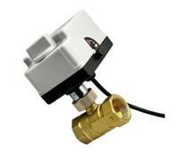 DN15 DN20 DN25 Motorized Ball Valve 220V 12V 24V 3-Wire 2 Point Control Brass Electric Ball Valve With Manual Switch(3/4",12VDC)
