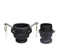 DN15 vers DN50 PP Camlock Adaptateur de raccord MPT FPT Barb Déconnexion rapide 1/2 3/4 à 5 pouces (Follow me moins cher, 2,5 cm)