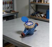 DN20 Compteur d'eau numérique de 1,9 cm tout en cuivre pour système d'irrigation de jardin et maison Lecture précise du débit (DN25)