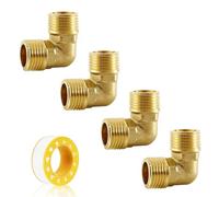 DN20 Lot de 4 coudes coudés en laiton coudés 90° - Raccord mobile 3/4" à 90° - Raccord 3/4" AG vers 3/4" AG pour raccord de tuyau de réservoir d'eau