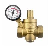 DN20 Reducteur de pression d'eau en laiton avec manomètre de soupape de réduction de pression réglable