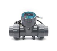 DN25-80 Débitmètre à affichage numérique intelligent de haute précision RS485 LCD électronique Capteur débit en PVC for l'irrigation ferme/jardin 1 pièce