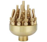 DN25 Copper Fountain Nozzle, 1 Inch 3 Tier Adjustable Water Spray Sprinkler Head, Landscape Pond Decor Nozzle for Garden Water Feature, Triple Pattern with Female Thread Connection