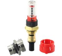 DN25 Régulateur de débit de chauffage au sol en laiton pour collecteur d'eau, système de chauffage au sol hydraulique, partie avec indicateur de débit 0-5 L/min, verre de vue amovible