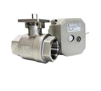 DN32 Stainless Steel Electric Actuated Ball Valve with TFA150 Actuator available DC12V, AC/DC24V for Valves ISO5211 F03,F05 face(NPT THREAD_DC24V_CR301)