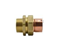 DN40 G 1-1/2" BSPP Male x Copper Inner Dia 42mm Brass Copper End Feed Fitting Union Connector Coupler Adapter Water Gas Oil