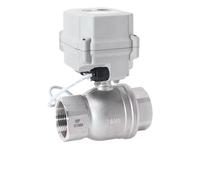 DN40 SS304 Electronic Valve 15Nm Actuator Valve Opening time 12 seconds, Metal Gears and IP67 protection for Water, oil, gas(NPT_DC24V_CR303)