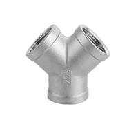 DN6/DN8/DN15/DN25 Mâle + Mâle + Femelle Raccord de tuyau en Y fileté 3 voies 6,35 mm 1/2" 3/4" 1-1/4" BSPT fileté en acier inoxydable 304 DWBPGVUN (Y DN15)