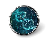DNA Badge rond à double hélice pour homme et femme, durable et élégant, badges en métal léger pour chemises, vestes, chapeaux